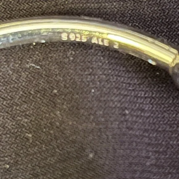 Sterling Silver Pandora Moments Moon & Stars Open Bangle Bracelet – Size Medium - Picture 11 of 13